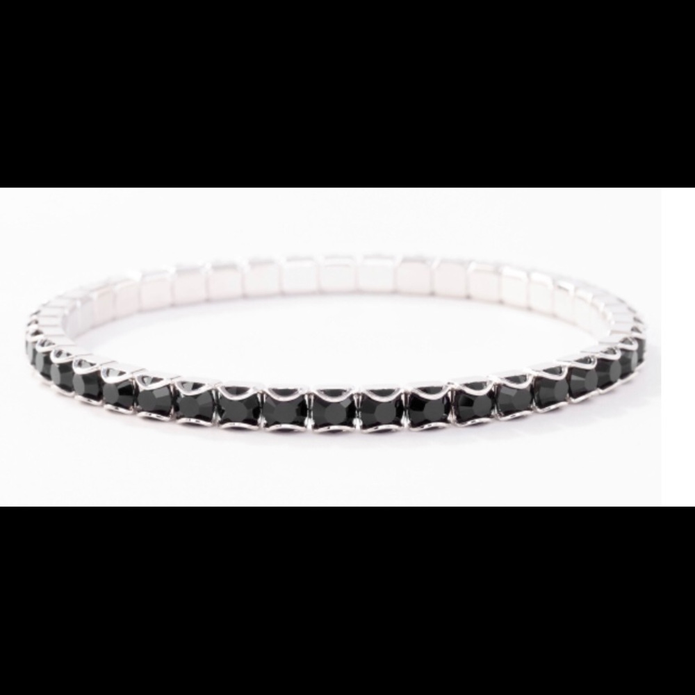 - Touchstone Crystal by Swarovski stretch bracelet jet black